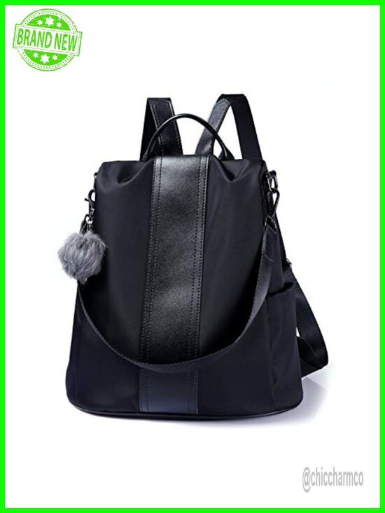 Women\'s Waterproof Nylon Anti-Theft Backpack Laptop Travel Rucksack Purse main image 5